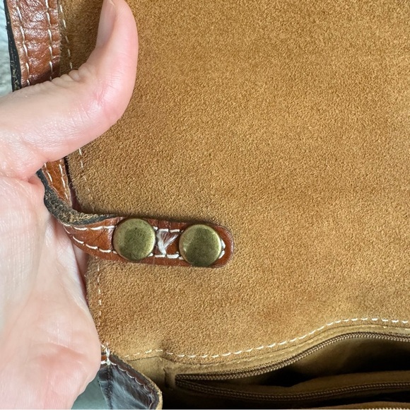 Patricia Nash Womens Lanza Crossbody Bag Tan Boho Western Leather Vaction - Picture 11 of 12